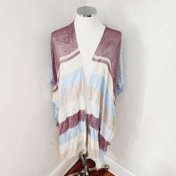 Unbranded Accessories - Unbranded Blue Red‎ Striped Wrap Women's One Size